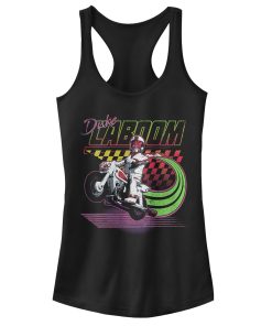 Junior’s Toy Story Duke Caboom Neon Race Racerback Tank Top