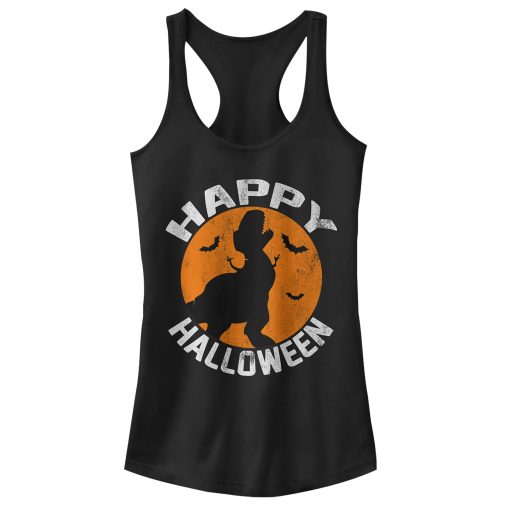 Junior’s Toy Story Halloween Rex Silhouette Racerback Tank Top