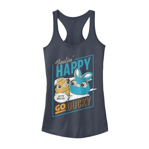 Junior’s Toy Story Happy Go Ducky & Bunny Racerback Tank Top