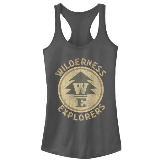 Junior’s Up Wilderness Explorer Badge Racerback Tank Top