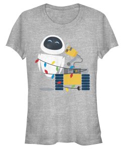Junior’s Wall-E Christmas Light Robots T-Shirt