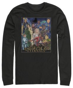 Men’s Marvel Eternals Watercolor Poster Long Sleeve Shirt