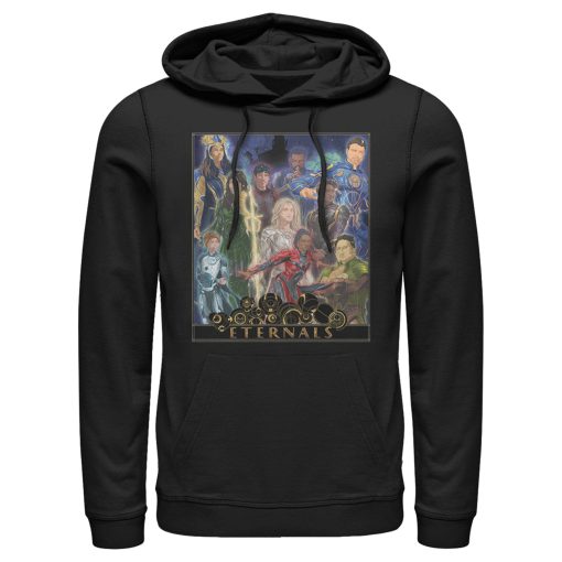 Men’s Marvel Eternals Watercolor Poster Pull Over Hoodie