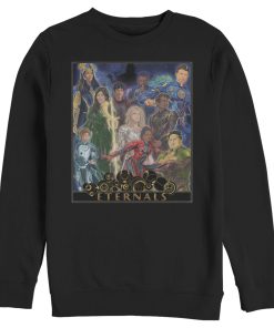 Men’s Marvel Eternals Watercolor Poster Sweatshirt