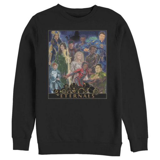 Men’s Marvel Eternals Watercolor Poster Sweatshirt