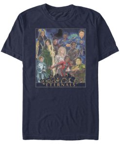 Men’s Marvel Eternals Watercolor Poster T-Shirt