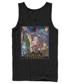 Men’s Marvel Eternals Watercolor Poster Tank Top