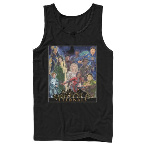 Men’s Marvel Eternals Watercolor Poster Tank Top