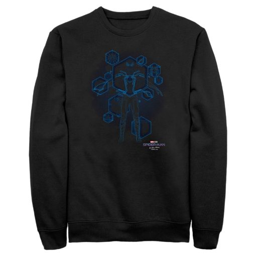 Men’s Marvel Spider-Man No Way Home Black Suit Blueprint Sweatshirt