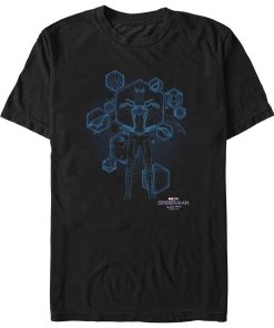 Men’s Marvel Spider-Man No Way Home Black Suit Blueprint T-Shirt