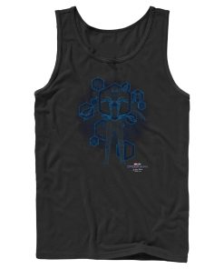Men’s Marvel Spider-Man No Way Home Black Suit Blueprint Tank Top