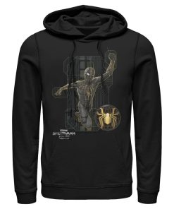 Men’s Marvel Spider-Man No Way Home Black Suit Tech Pull Over Hoodie