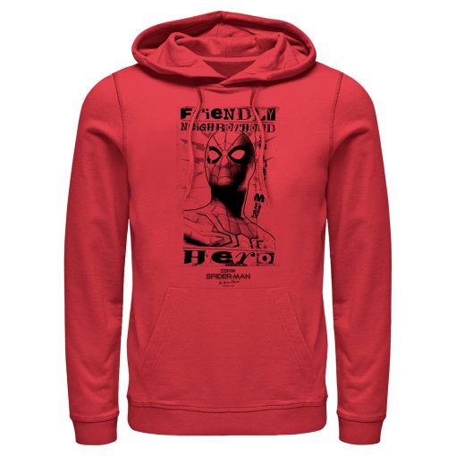 Men’s Marvel Spider-Man No Way Home Friendly Neighborhood Hero Pull Over Hoodie