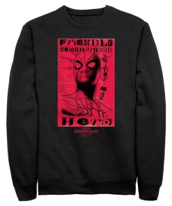 Men’s Marvel Spider-Man No Way Home Friendly Neighborhood Hero Red Sweatshirt