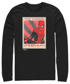Men’s Marvel Spider-Man No Way Home Friendly Neighborhood Poster Long Sleeve Shirt