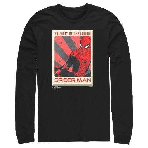 Men’s Marvel Spider-Man No Way Home Friendly Neighborhood Poster Long Sleeve Shirt