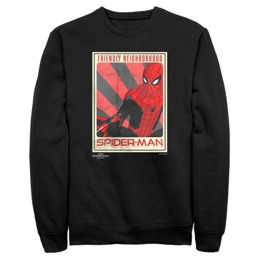 Men’s Marvel Spider-Man No Way Home Friendly Neighborhood Poster Sweatshirt