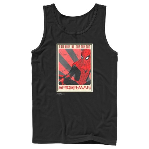 Men’s Marvel Spider-Man No Way Home Friendly Neighborhood Poster Tank Top