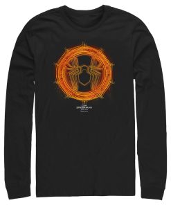 Men’s Marvel Spider-Man No Way Home Gold Spider Long Sleeve Shirt