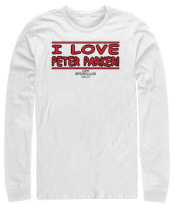 Men’s Marvel Spider-Man No Way Home I Love Peter Parker Long Sleeve Shirt