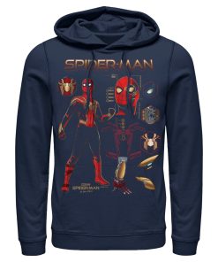 Men’s Marvel Spider-Man No Way Home Iron Suit Gear Pull Over Hoodie