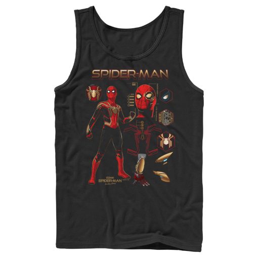 Men’s Marvel Spider-Man No Way Home Iron Suit Gear Tank Top