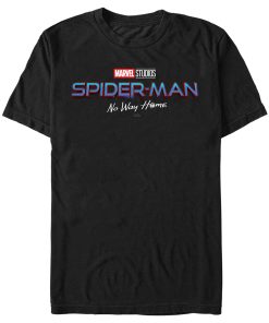 Men’s Marvel Spider-Man No Way Home Logo Black T-Shirt