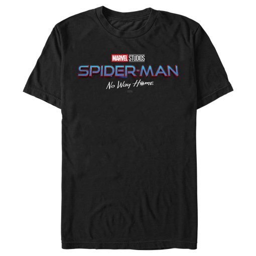 Men’s Marvel Spider-Man No Way Home Logo Black T-Shirt