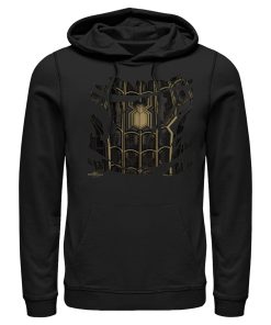 Men’s Marvel Spider-Man No Way Home Ripped Black Suit Pull Over Hoodie
