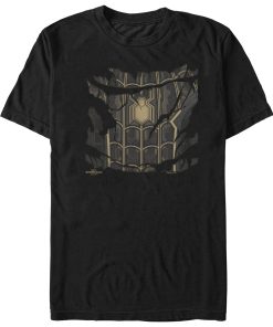 Men’s Marvel Spider-Man No Way Home Ripped Black Suit T-Shirt