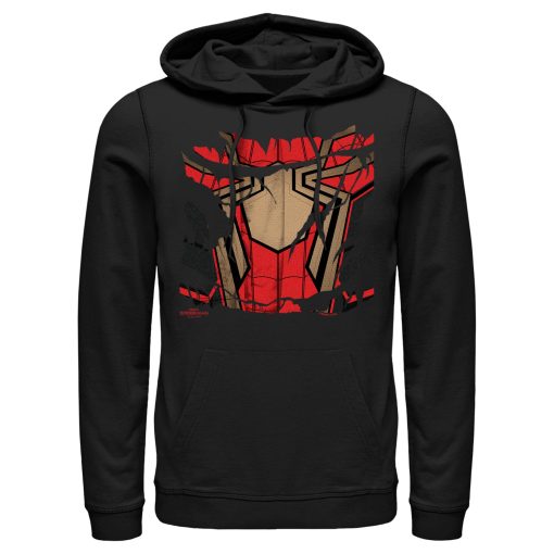 Men’s Marvel Spider-Man No Way Home Ripped Iron Suit Pull Over Hoodie