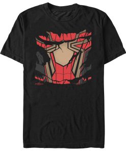 Men’s Marvel Spider-Man No Way Home Ripped Iron Suit T-Shirt