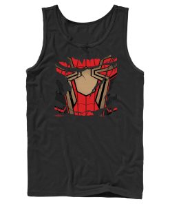 Men’s Marvel Spider-Man No Way Home Ripped Iron Suit Tank Top