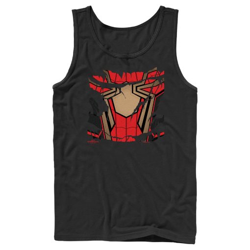 Men’s Marvel Spider-Man No Way Home Ripped Iron Suit Tank Top