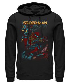 Men’s Marvel Spider-Man No Way Home Slinging Cover Pull Over Hoodie