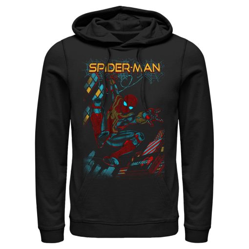 Men’s Marvel Spider-Man No Way Home Slinging Cover Pull Over Hoodie