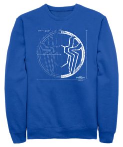 Men’s Marvel Spider-Man No Way Home Spider Icon Blueprint Sweatshirt