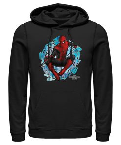 Men’s Marvel Spider-Man No Way Home Spinning Webs Pull Over Hoodie