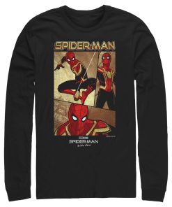 Men’s Marvel Spider-Man No Way Home Three Panel Poster Long Sleeve Shirt