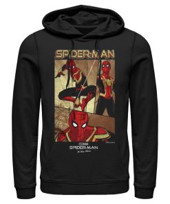 Men’s Marvel Spider-Man No Way Home Three Panel Poster Pull Over Hoodie