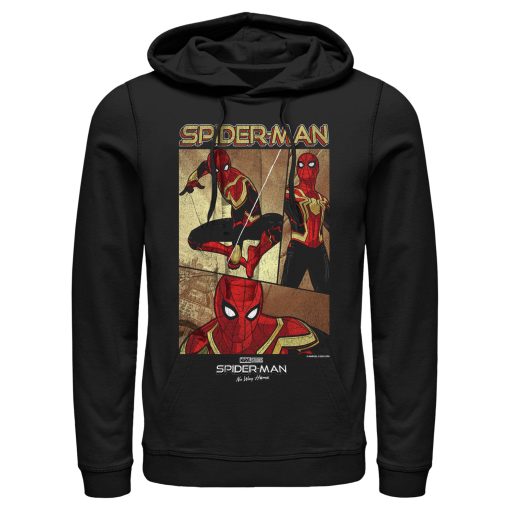 Men’s Marvel Spider-Man No Way Home Three Panel Poster Pull Over Hoodie