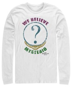 Men’s Marvel Spider-Man No Way Home We Believe Mysterio Distressed Long Sleeve Shirt
