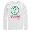 Men’s Marvel Spider-Man No Way Home We Believe Mysterio Pink and Green Long Sleeve Shirt