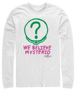 Men’s Marvel Spider-Man No Way Home We Believe Mysterio Pink and Green Long Sleeve Shirt