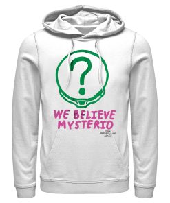Men’s Marvel Spider-Man No Way Home We Believe Mysterio Pink and Green Pull Over Hoodie