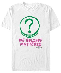 Men’s Marvel Spider-Man No Way Home We Believe Mysterio Pink and Green T-Shirt