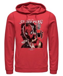 Men’s Marvel Spider-Man No Way Home Who is the Spider-Man Pull Over Hoodie
