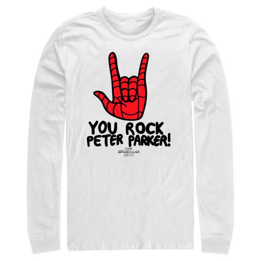 Men’s Marvel Spider-Man No Way Home You Rock Peter Parker Long Sleeve Shirt