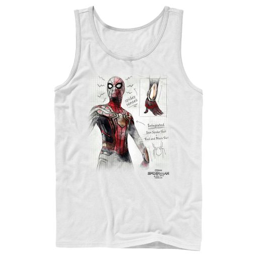 Men’s Marvel Spider-Man Now Way Home Integrated Suit Sketch Tank Top