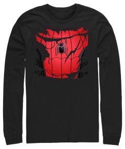 Men’s Marvel Spiderman No Way Home Ripped Costume Long Sleeve Shirt
